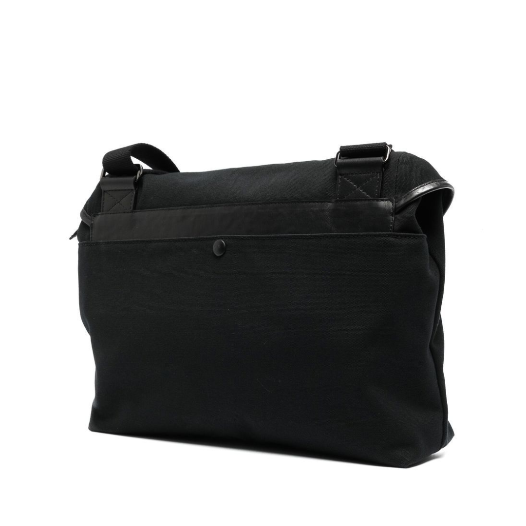 CANVAS LION MESSENGER BAG BLACK