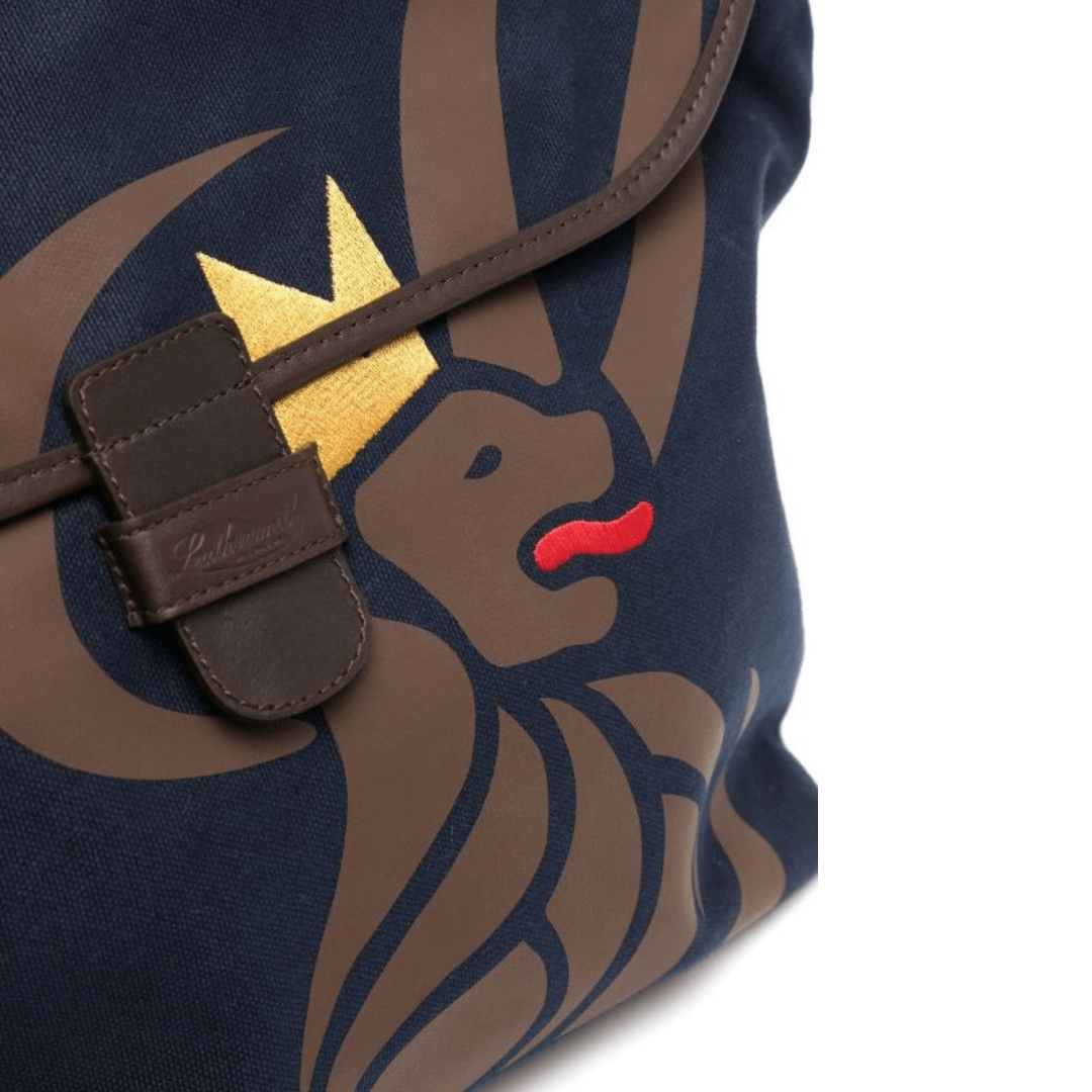 CANVAS LION MESSENGER BAG NAVY