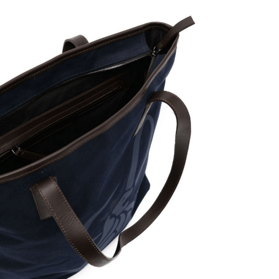 CANVAS LION SHOPPER NAVY