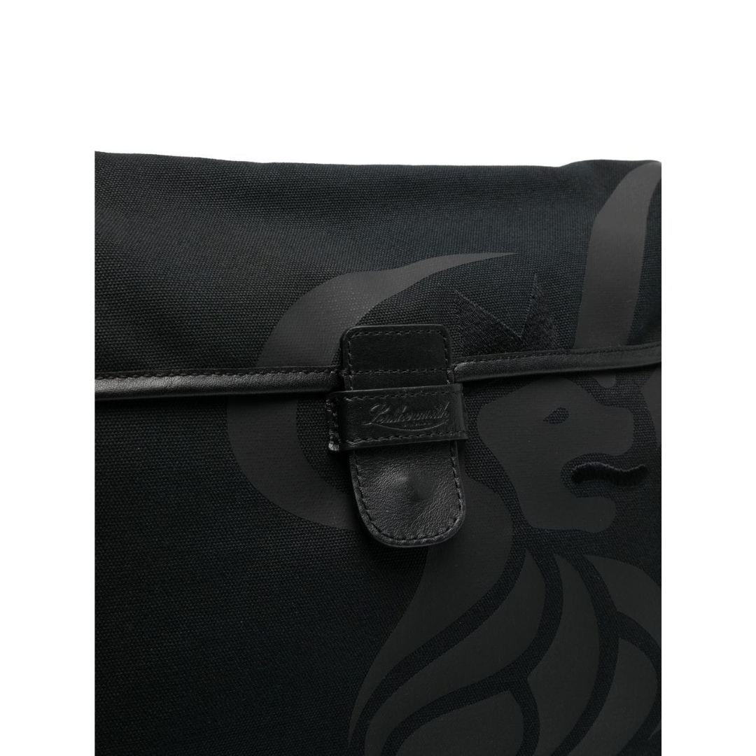 CANVAS LION MESSENGER BAG BLACK