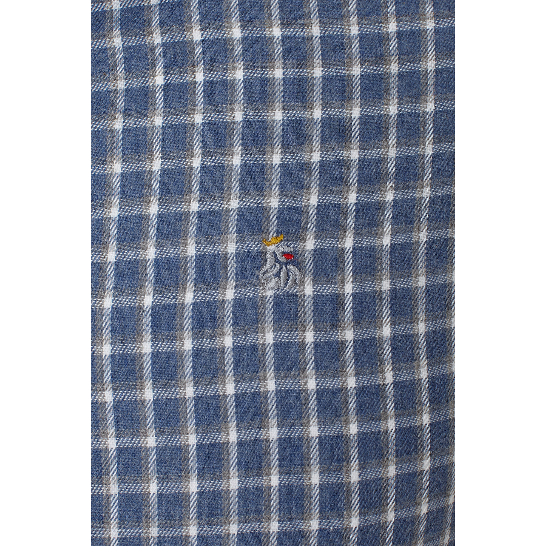 BRUSHED COTTON SHIRT BLUE CHECK