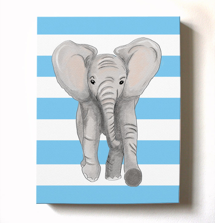 Baby Boy Room Decor Elephant Nursery Art Elephant Canvas Art For Kid Muralmax Interiors