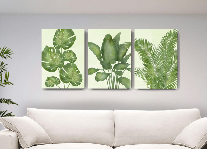 botanical wall decor banana tree palm leaf canvas wall art muralmax