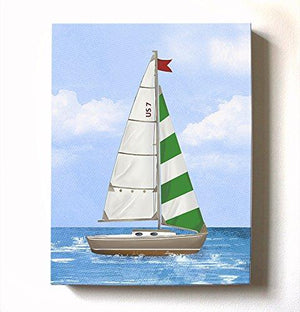 Nursery Decor - Nautical Sailboat & Fish Boy Room Canvas Wall Art - Se –  MuralMax Interiors