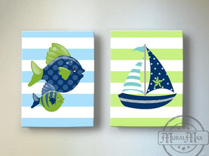 Fishing Nursery Decor. Fishing Nursery Art. Boy Nursery Decor. Nautical  Nursery Art. Nautical Nursery Decor. Boy Fishing Room. Fish Art. 