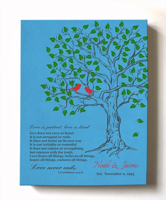 Personalized Family Tree With Bible Verse Canvas Wall Art Wedding A Muralmax Interiors