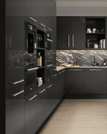 Graphite High Gloss Kitchen Doors Drawer Fronts End Panels