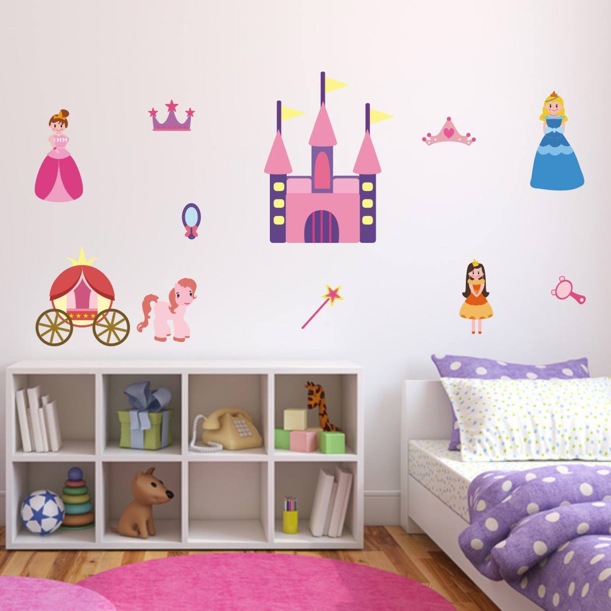 Princess And Fairytale Castle Wall Stickers