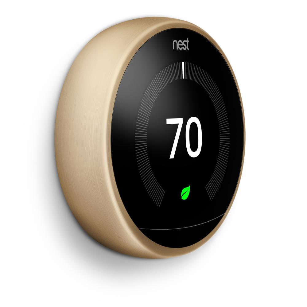 Wild Havoc verfrommeld Google Nest Learning Thermostat - 3rd Generation - Brass | Smart Neighbor