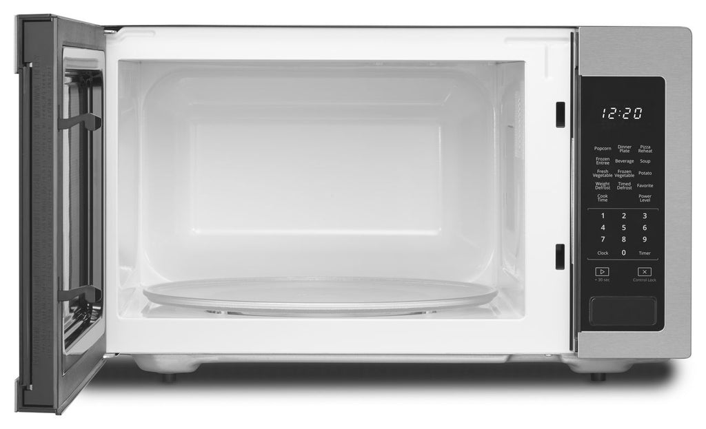 Whirlpool 1 6 Cu Ft Countertop Microwave With 1 200 Watt Cooking Po