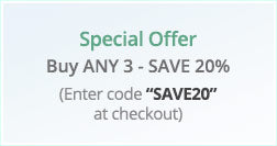 Special Offer: Buy ANY 3 - Save 20% (enter code 'SAVE20' at checkout'