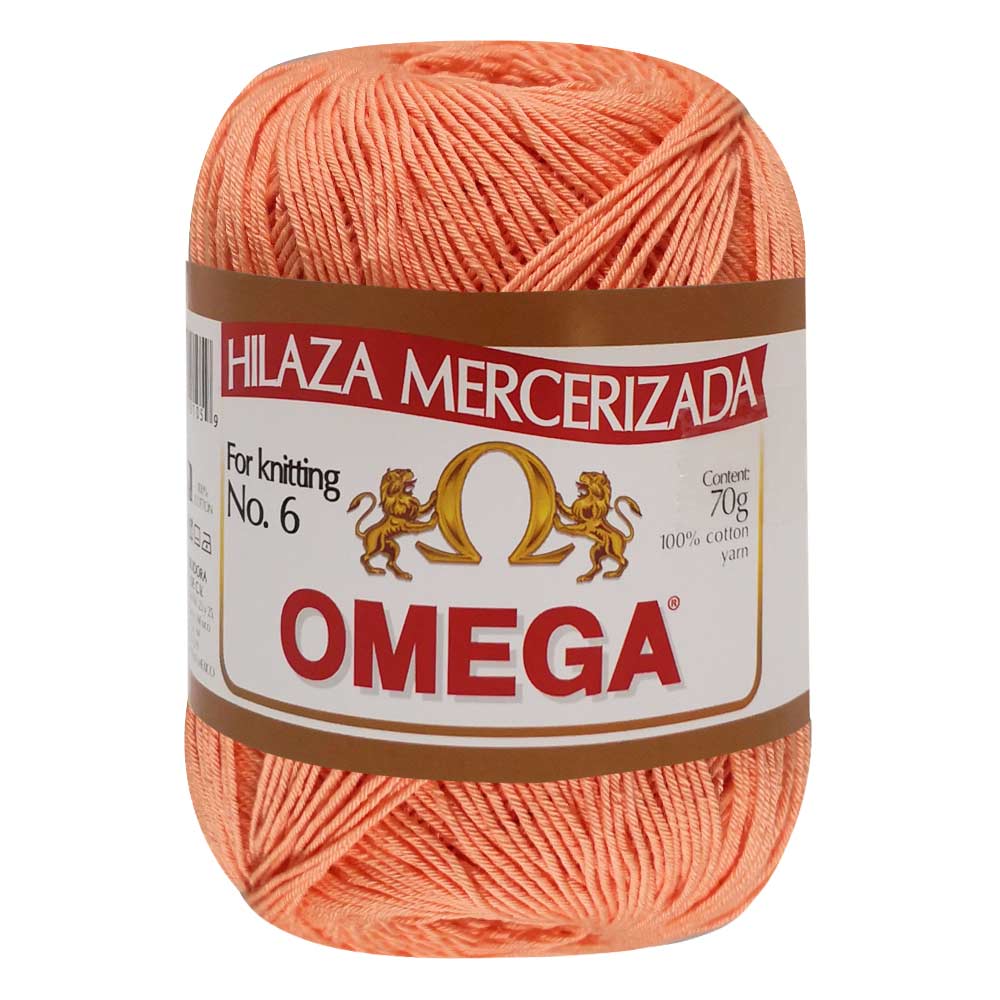 Hilaza Omega No. 6, marca Omega, MADEJA de 70g con 280m ⭐ - Tejemania