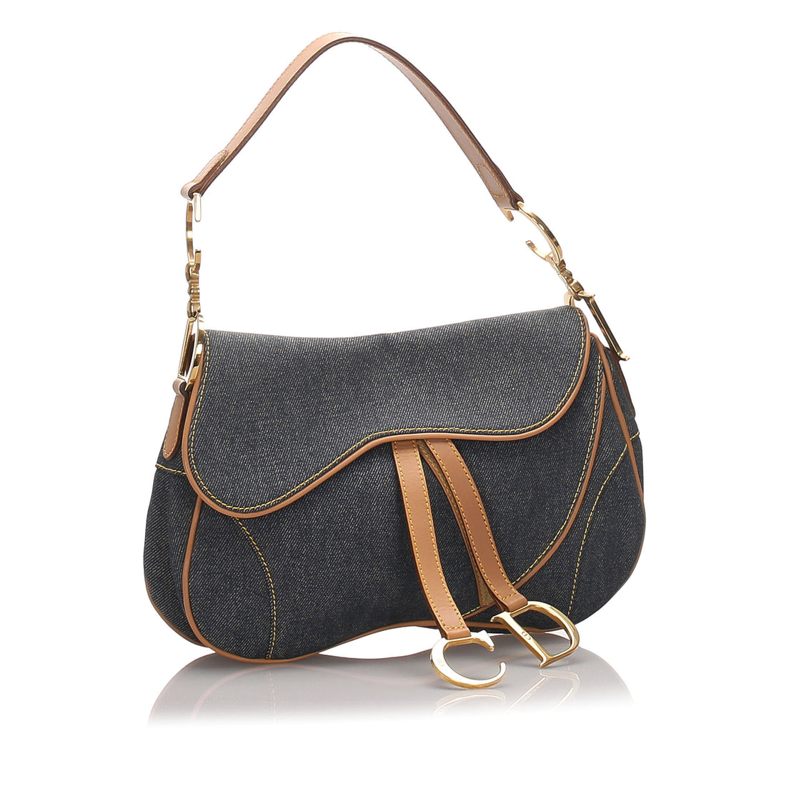 Christian Dior Denim Saddle Bag  Blue Shoulder Bags Handbags  CHR258638   The RealReal