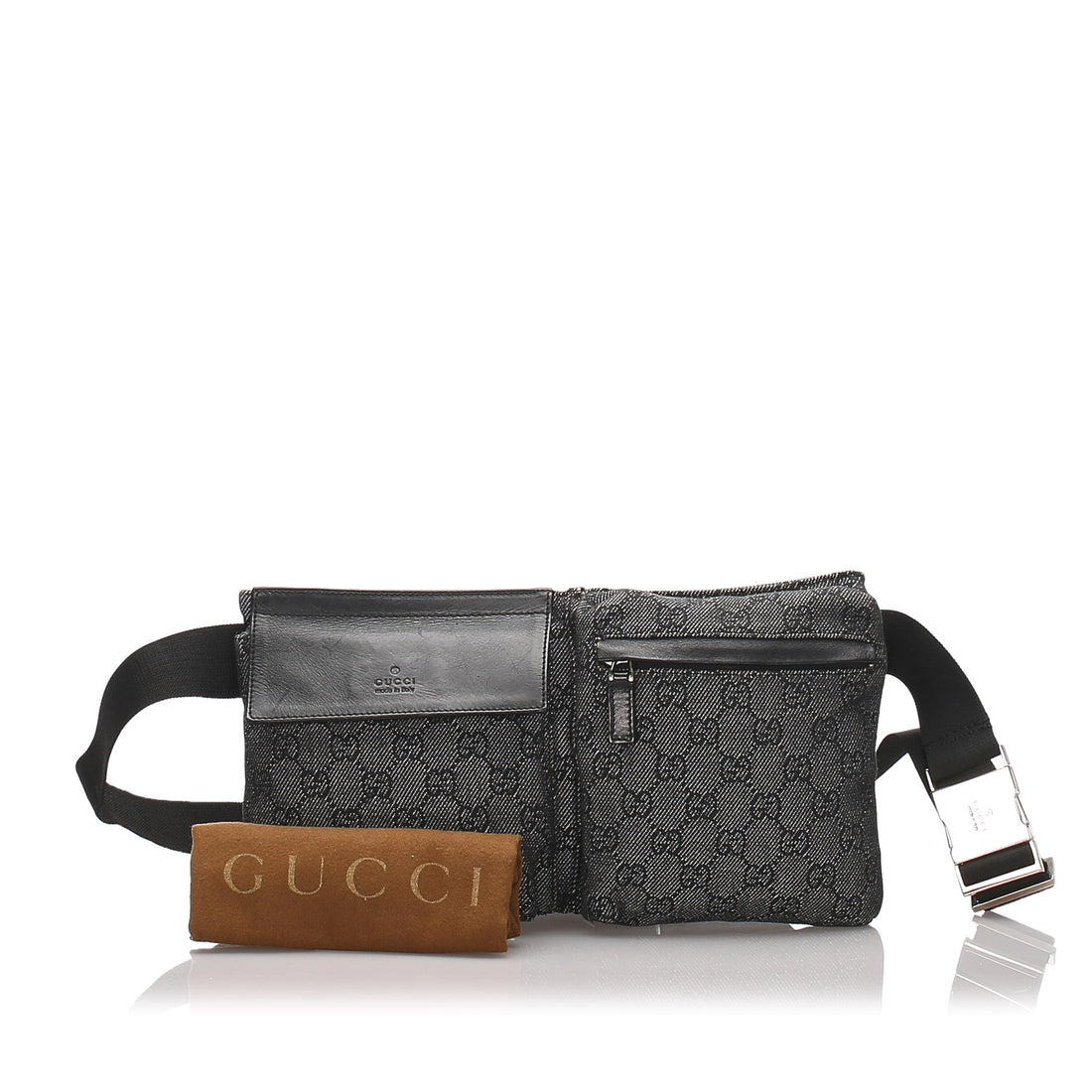 Gucci Black GG Monogram Waist Fanny Pack Belt Bag – I MISS YOU VINTAGE