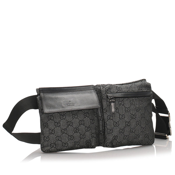 Gucci Black GG Monogram Waist Fanny Pack Belt Bag – I MISS YOU VINTAGE