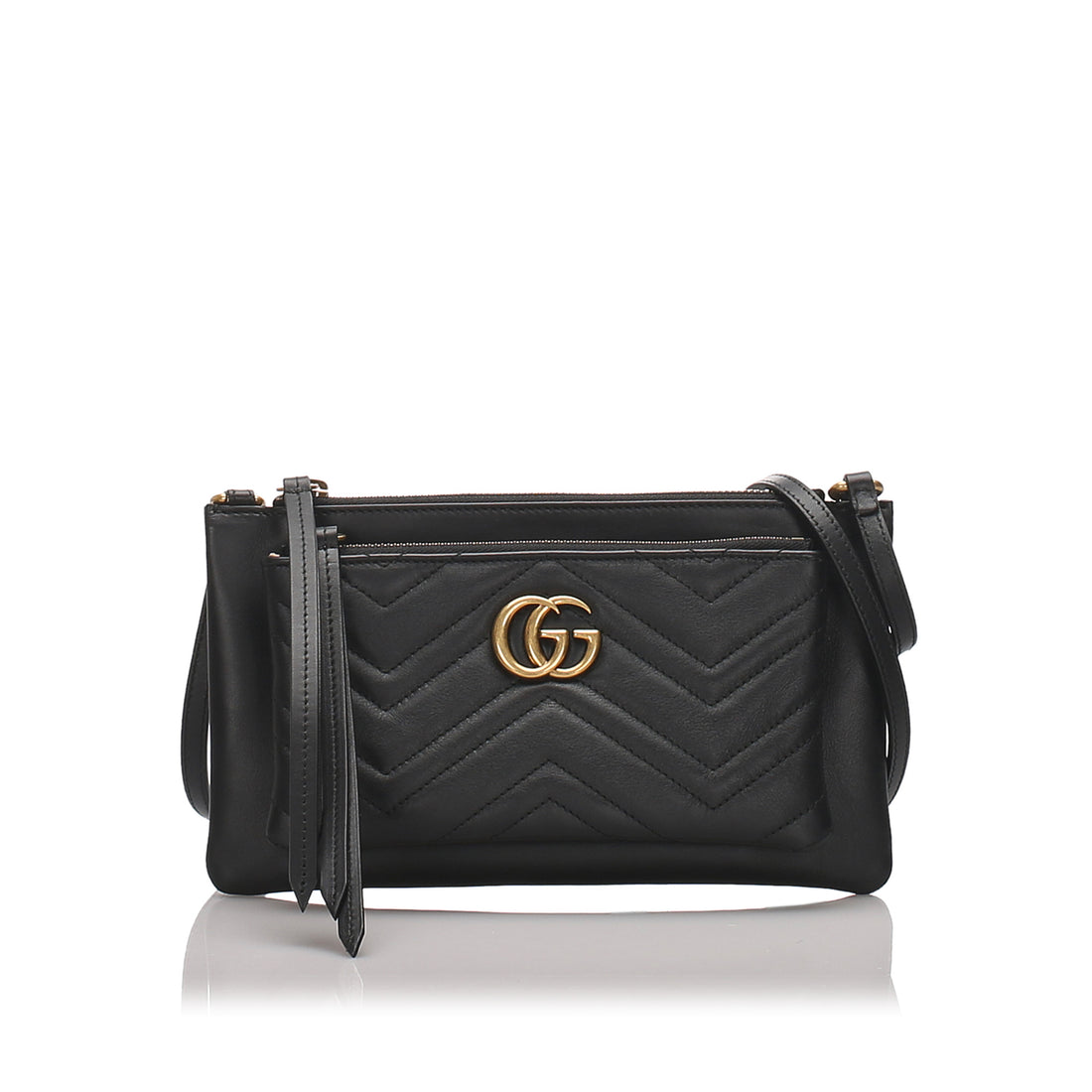 Gucci Black Leather Marmont GG Small Crossbody Bag – I MISS YOU VINTAGE