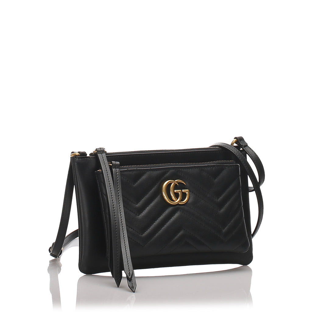 Gucci Black Leather Marmont GG Small Crossbody Bag – I MISS YOU VINTAGE