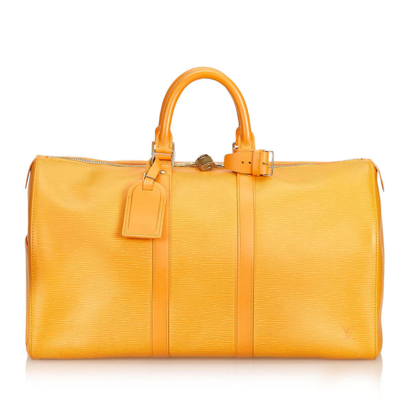 Louis Vuitton Epi Orange Keepall 45 Duffle Overnight Travel Bag – I ...