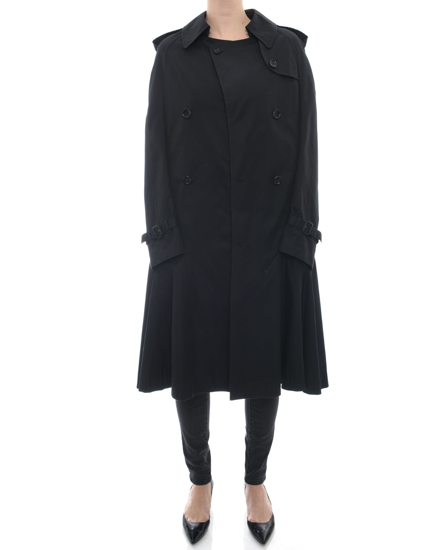 Junya Watanabe Comme des Garcons Navy Trench Coat Cape - 2