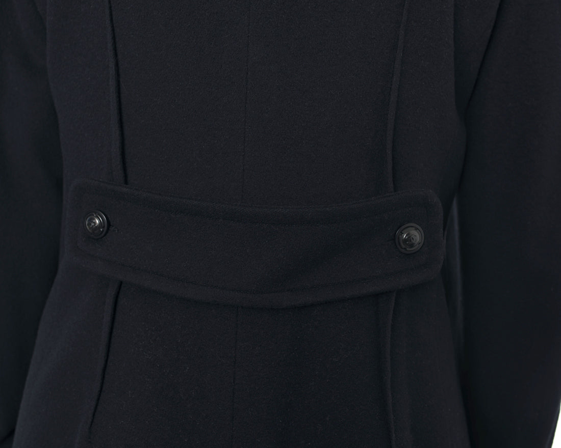 Chanel 97A Vintage Black Wool Coat - 4/6