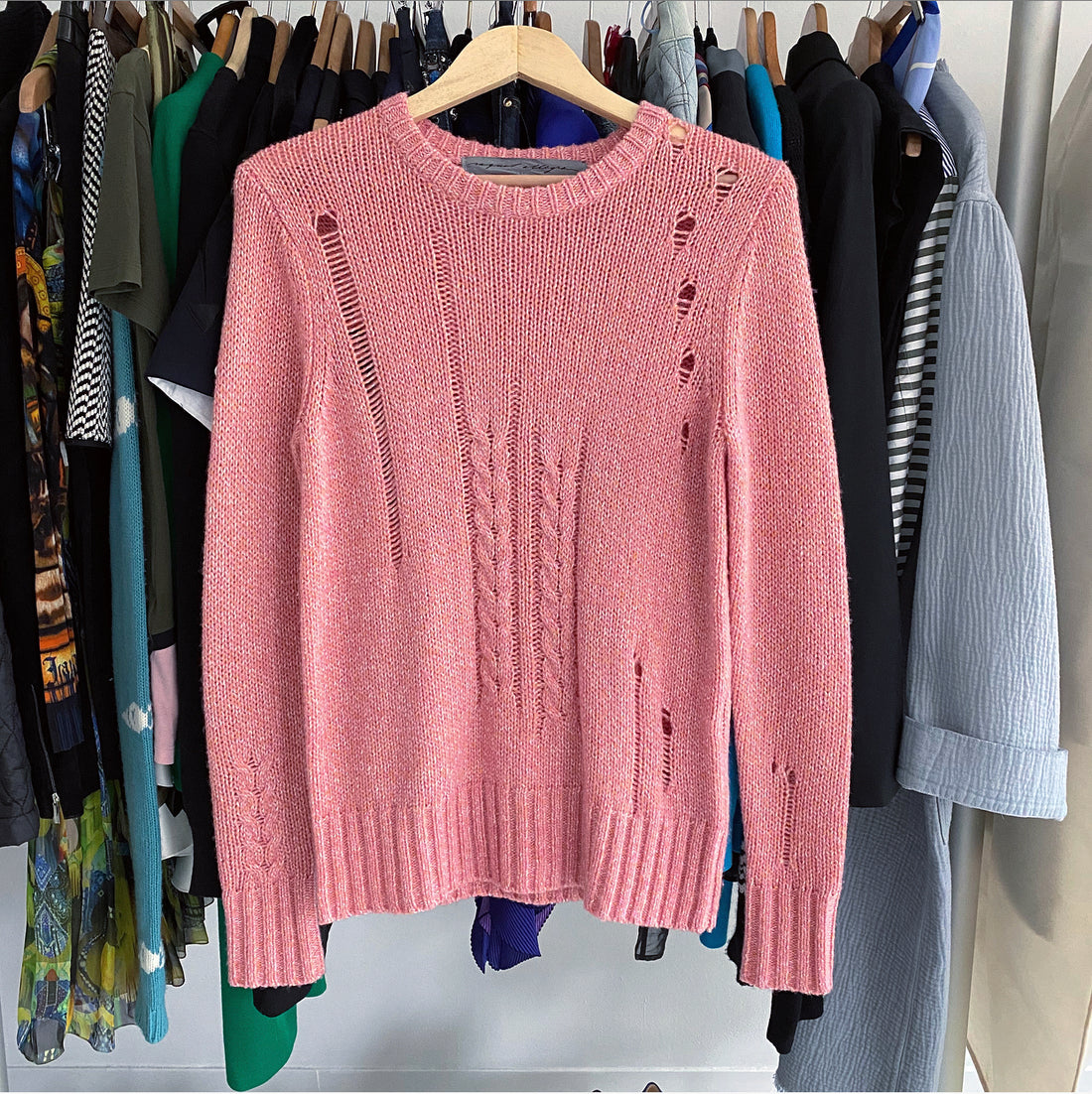 Raquel Allegra Pink Long Sleeve Sweater - S – I MISS YOU VINTAGE