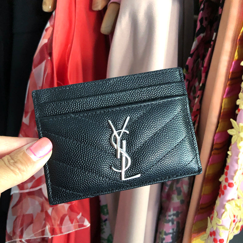 Saint Laurent Monogram Zip-Up Card Holder