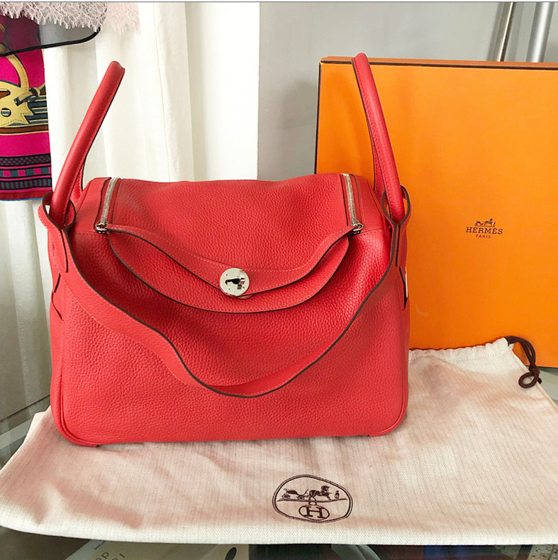 Hermes Lindy 26 Rouge Tomate  SacMaison ~ branded luxury