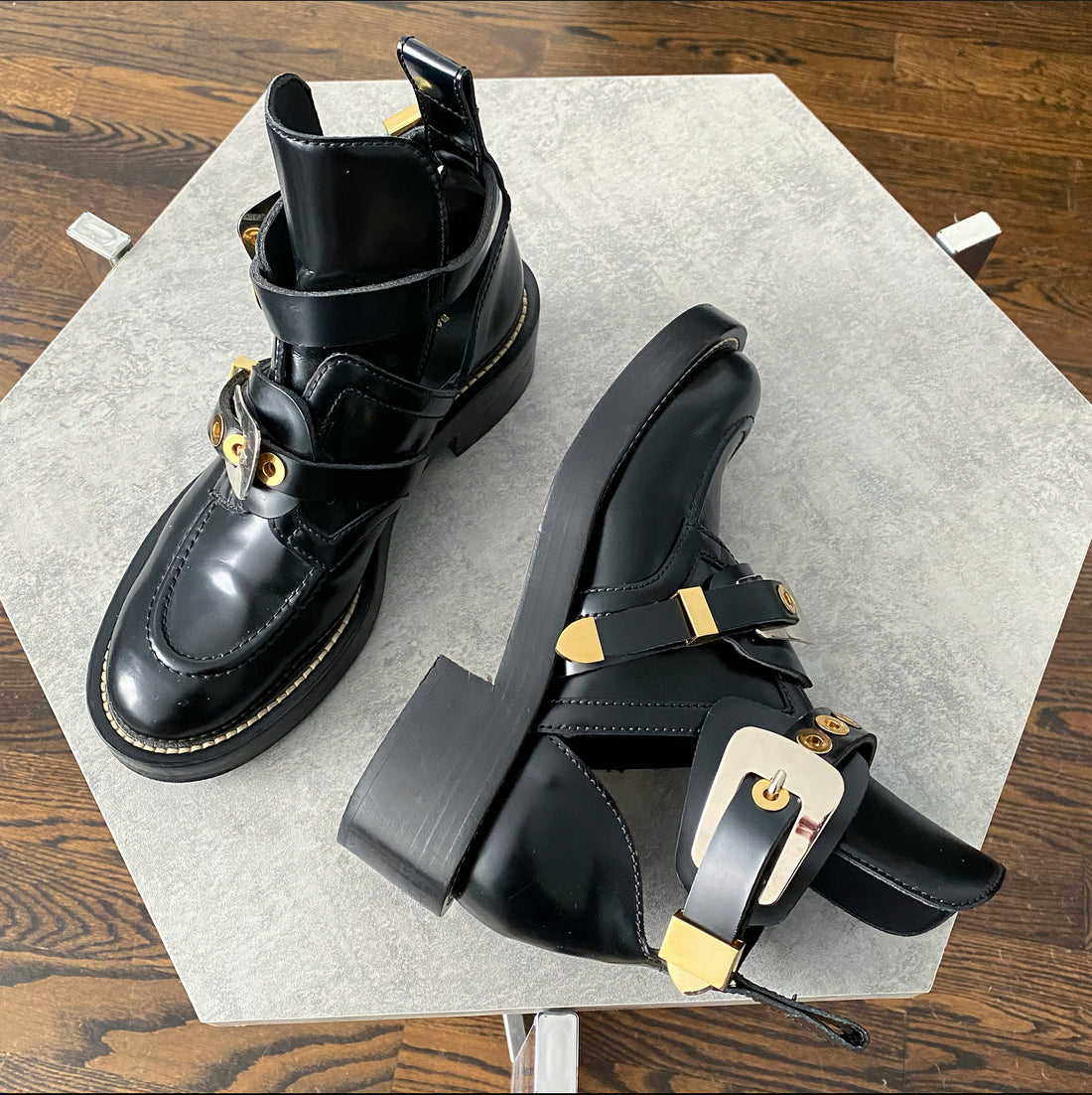 Balenciaga Black Buckle Ankle Boots - – I YOU VINTAGE