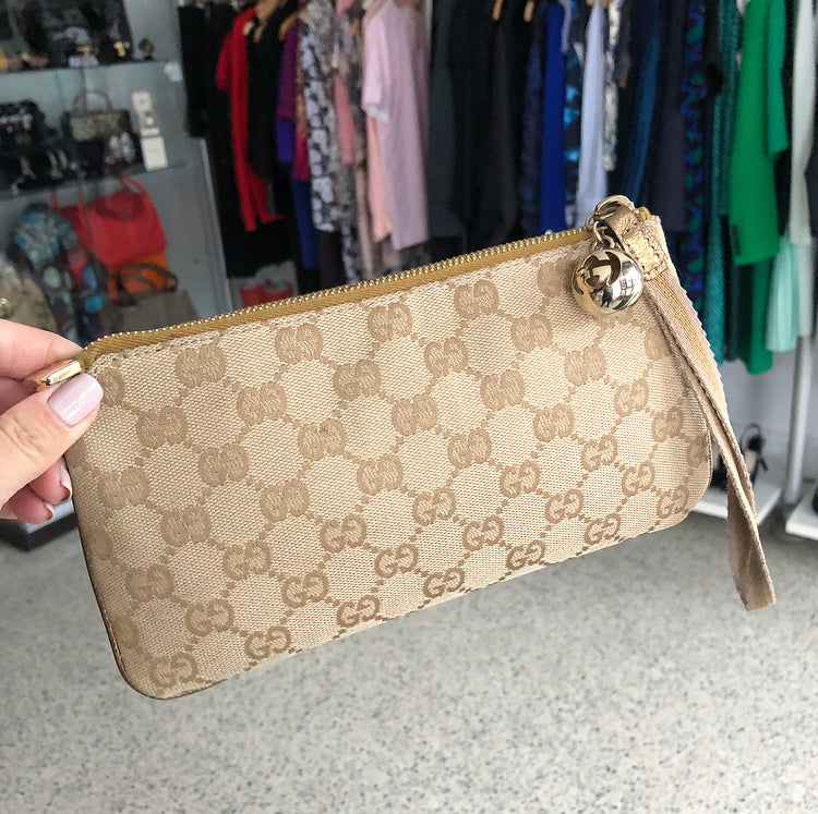 Gucci Gold Monogram Canvas Small 