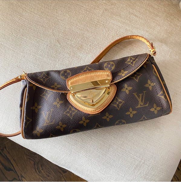 Louis Vuitton Beverly GM Brown Monogram Canvas and Calfskin Shoulder Bag  For Sale at 1stDibs