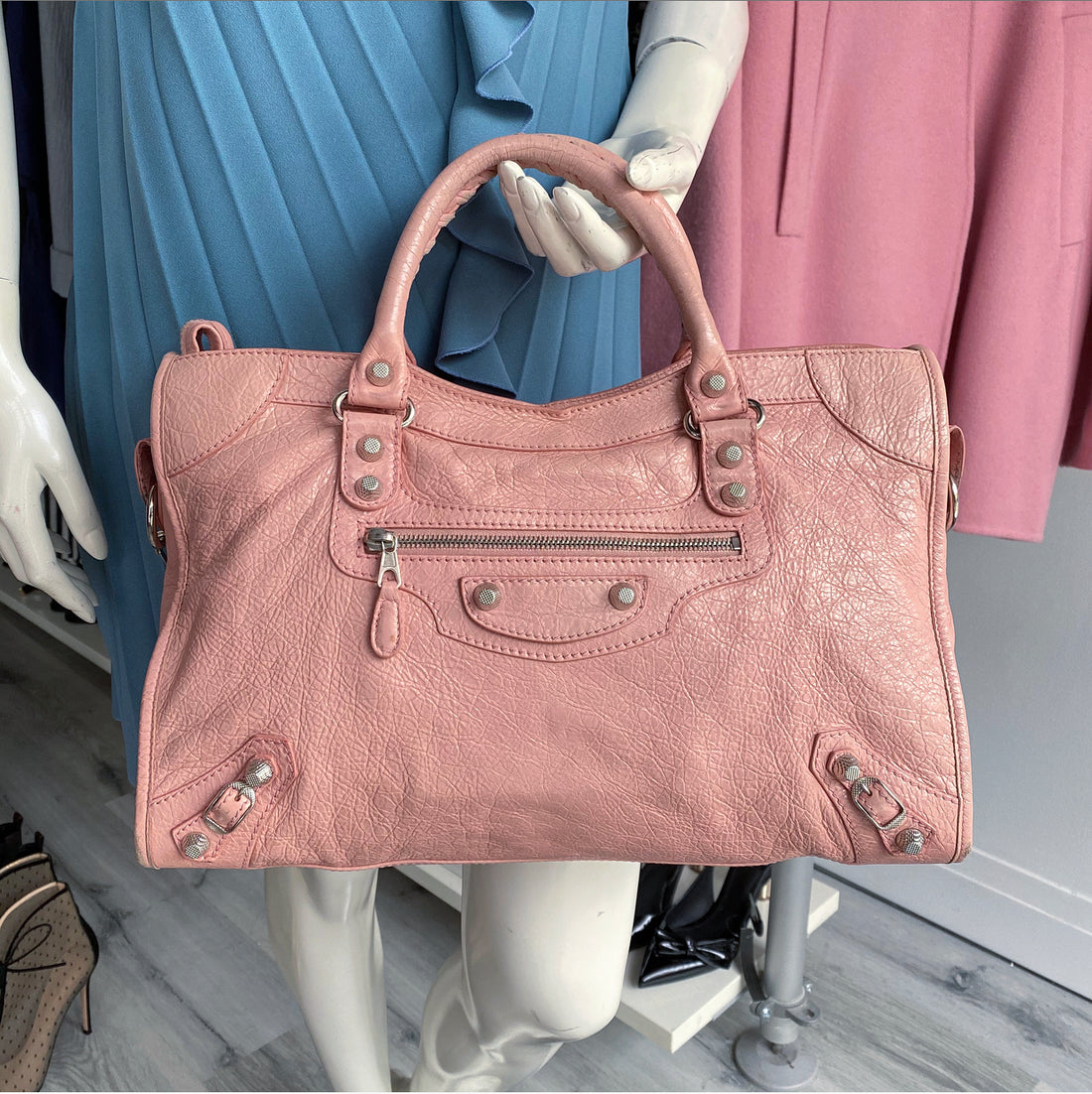 Balenciaga  Bags  Balenciaga City Bag In Blush Pink Rose De Sables New   Poshmark