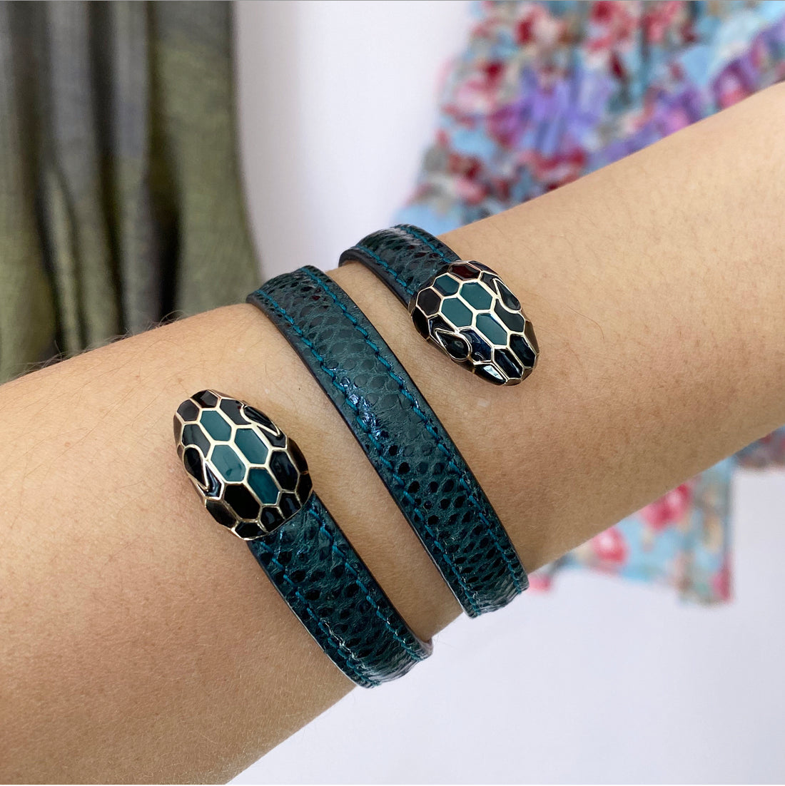 Bulgari Serpenti Forever Cleopatra Karung Lizard Double Wrap Bracelet – I  MISS YOU VINTAGE