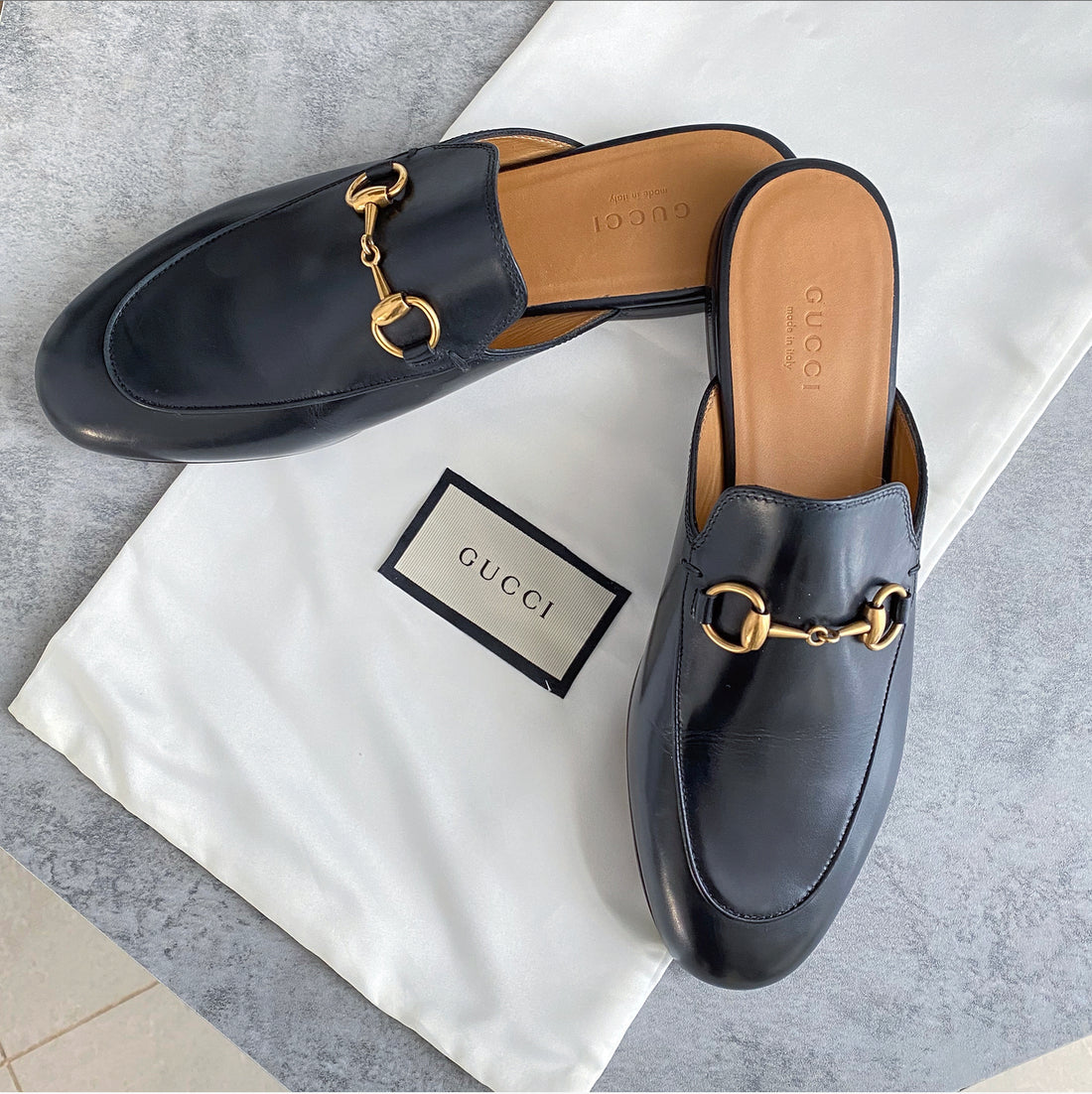 Gucci Princetown Smooth Leather Horsebit Mule Loafers - 36 / 5.5 – I ...