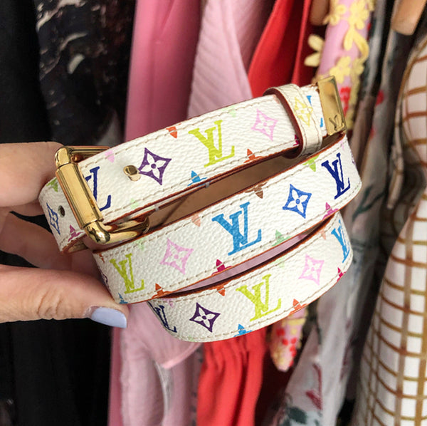 S/S 2003 Louis Vuitton x Takashi Murakami Multicolor Monogram Belt