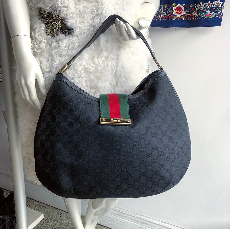 gucci black monogram bag