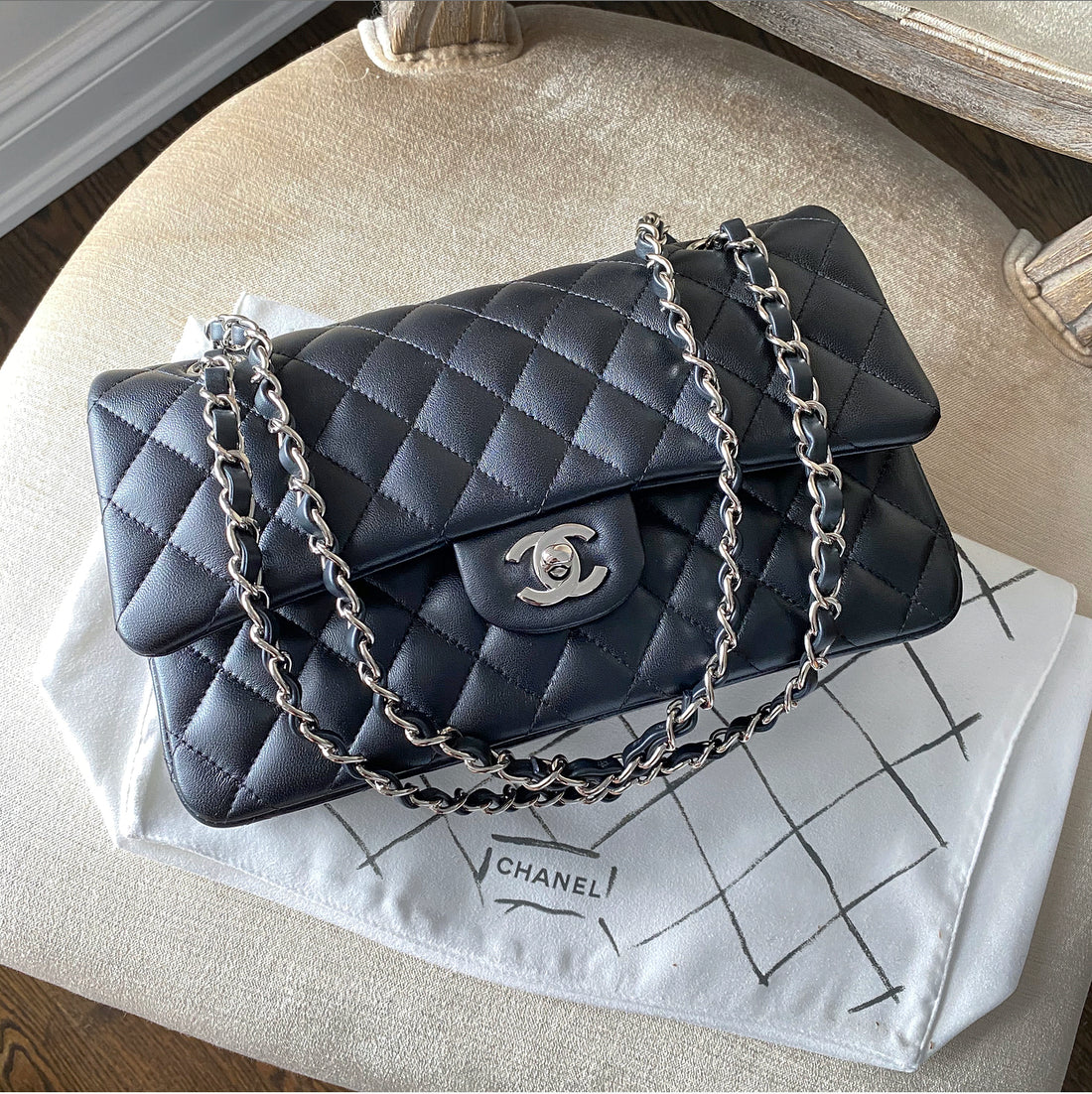 Chanel Maxi Black Caviar SHW - Designer WishBags