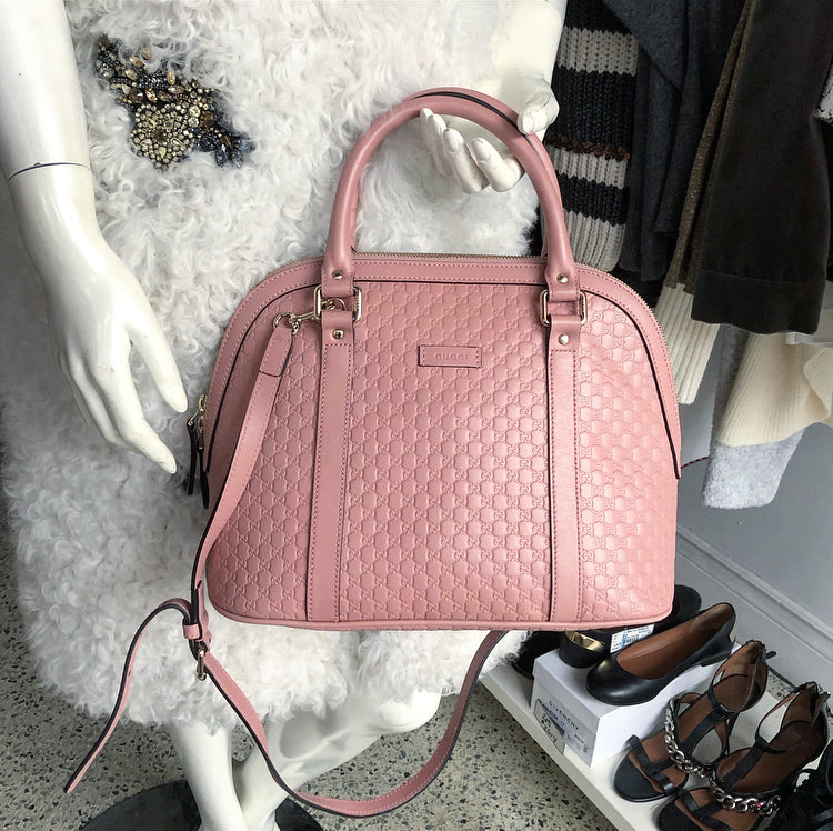 Gucci Micro Guccissima Soft Pink Domed Shoulder Bag – I MISS YOU VINTAGE