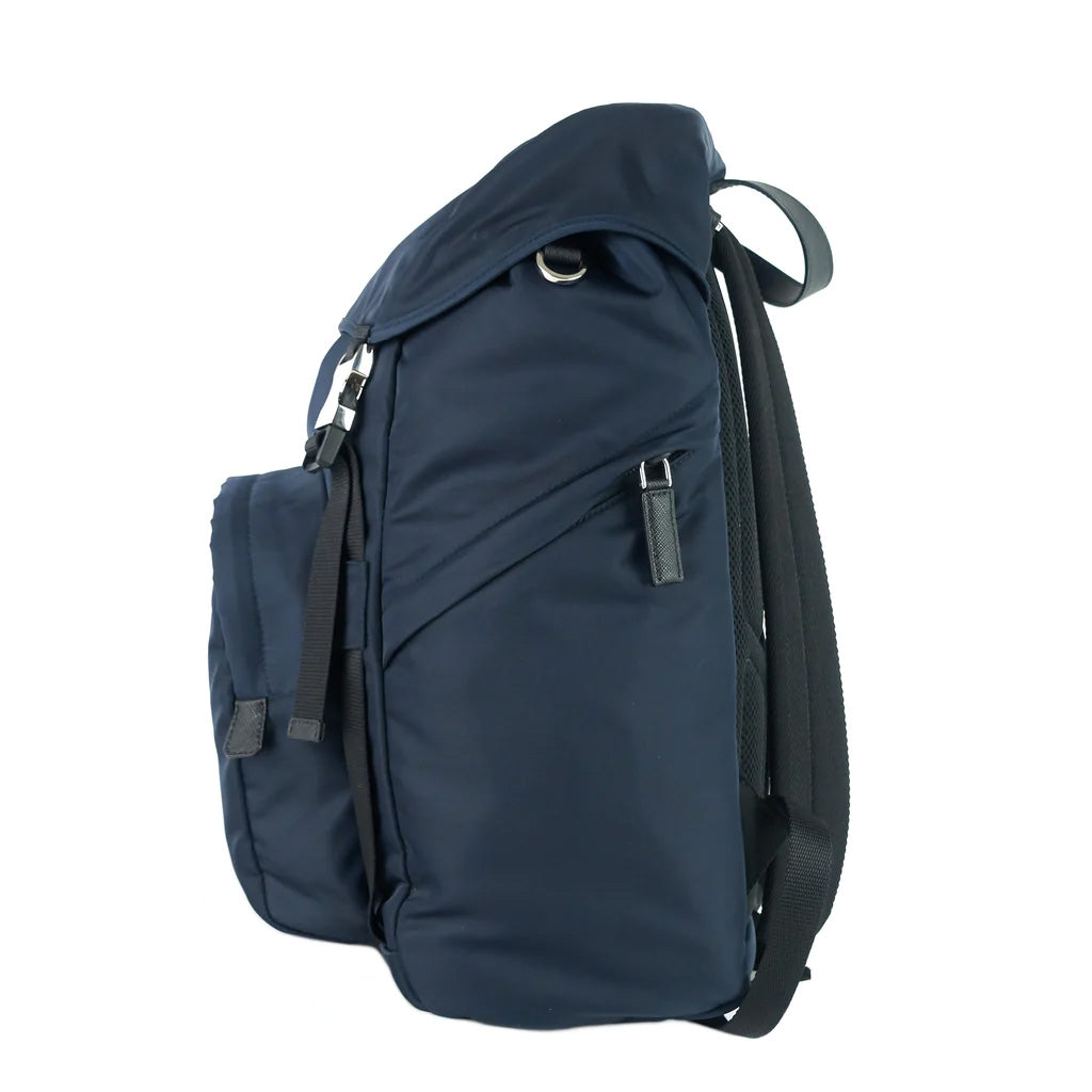 Prada Navy Nylon Double Medium Backpack – I MISS YOU VINTAGE