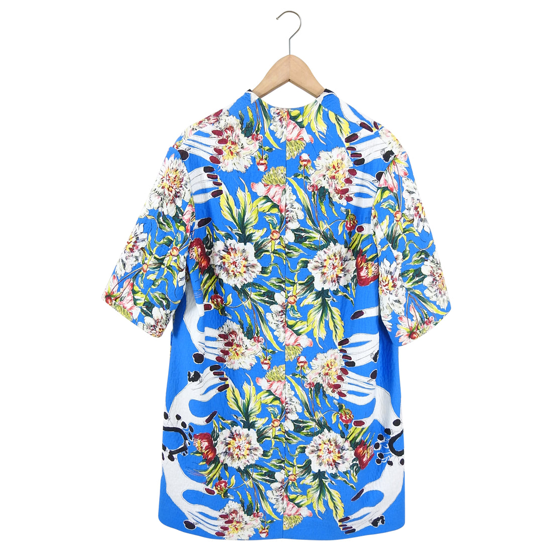 Antonio Marras Blue Floral Surrealist Pattern Cotton Swing ...