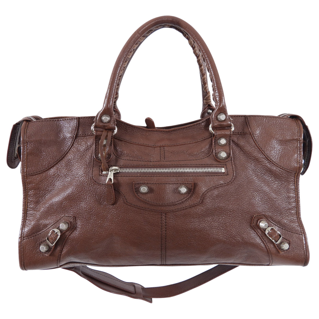 balenciaga city bag brown