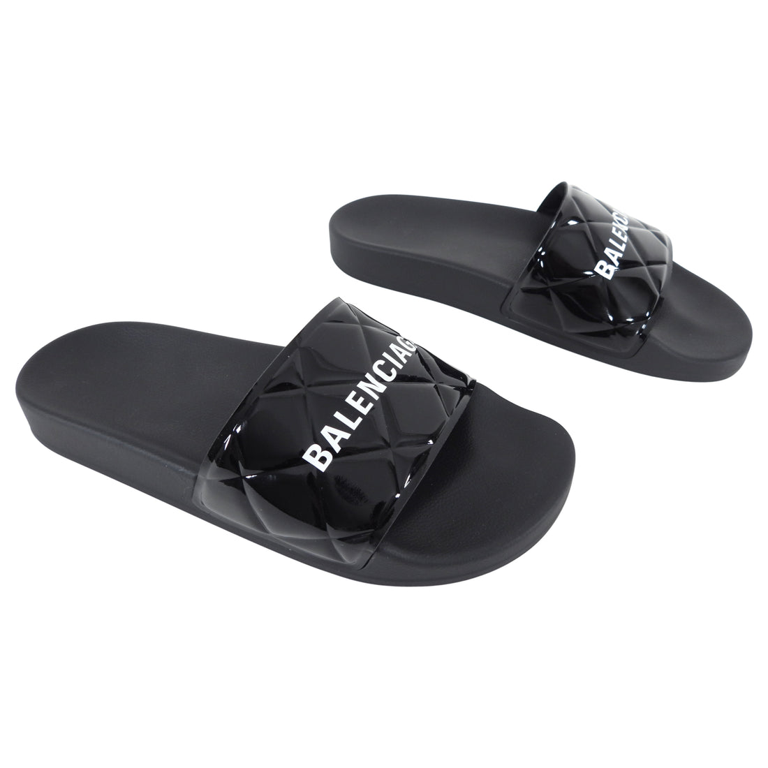 Buy Sandals Balenciaga logo pool slides 565826W1S80  Luxury online  store First Boutique