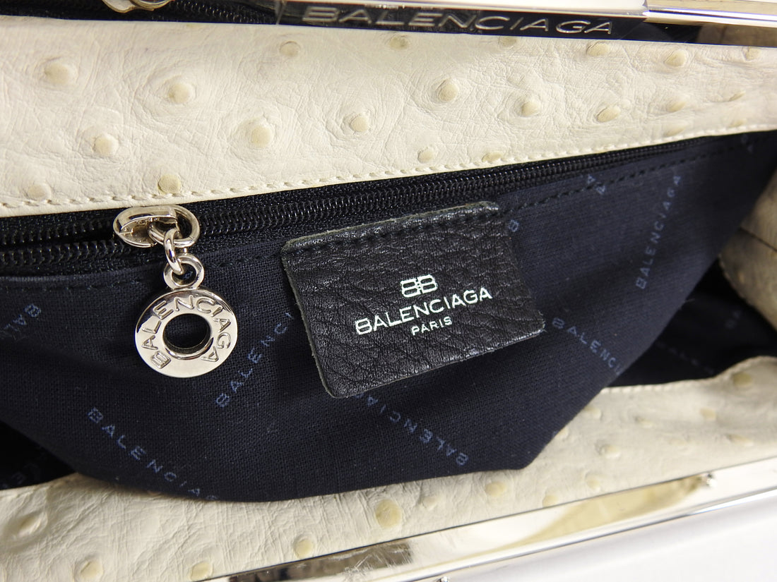 balenciaga ostrich bag