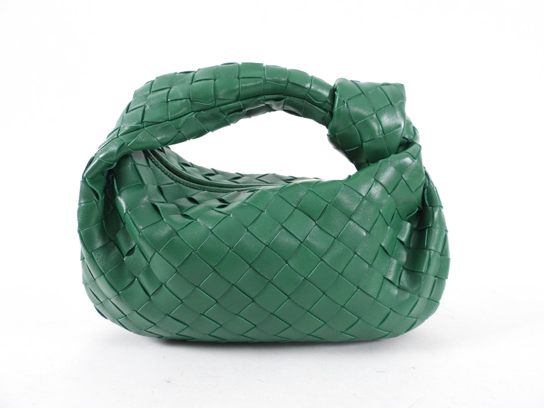 Bottega Veneta Mini Green Jodie Intrecciato Leather Hobo Bag – I MISS ...