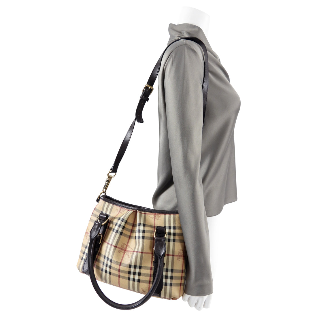 Burberry Haymarket Check Northfield Satchel Two Way Bag – I MISS YOU VINTAGE