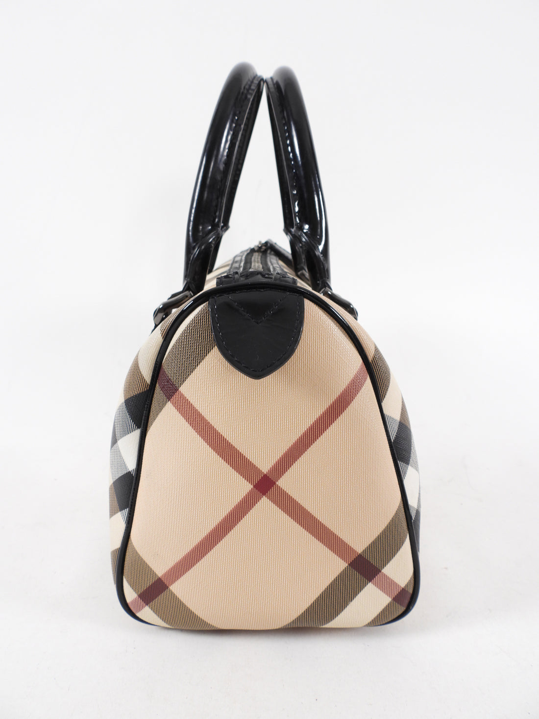 Burberry Nova Check and Patent Leather Small Boston Bag – I MISS YOU VINTAGE