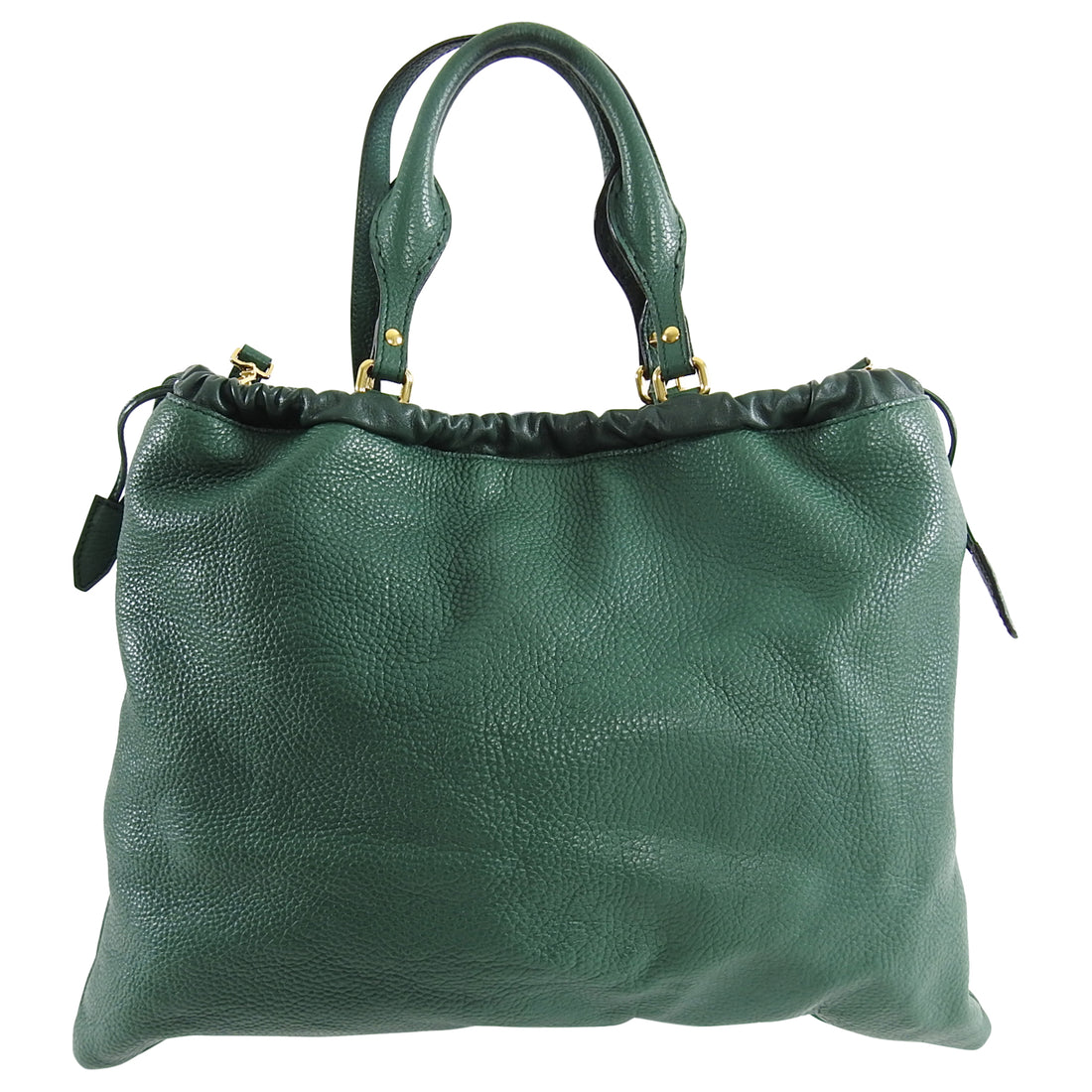 Burberry Green Large Leather Tote Bag with Shoulder Strap – I MISS YOU ...