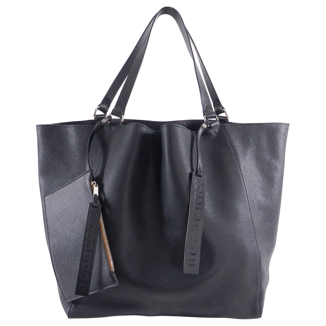 Burberry Extra Large Black Floppy Grained Leather Tote Bag – I MISS YOU VINTAGE