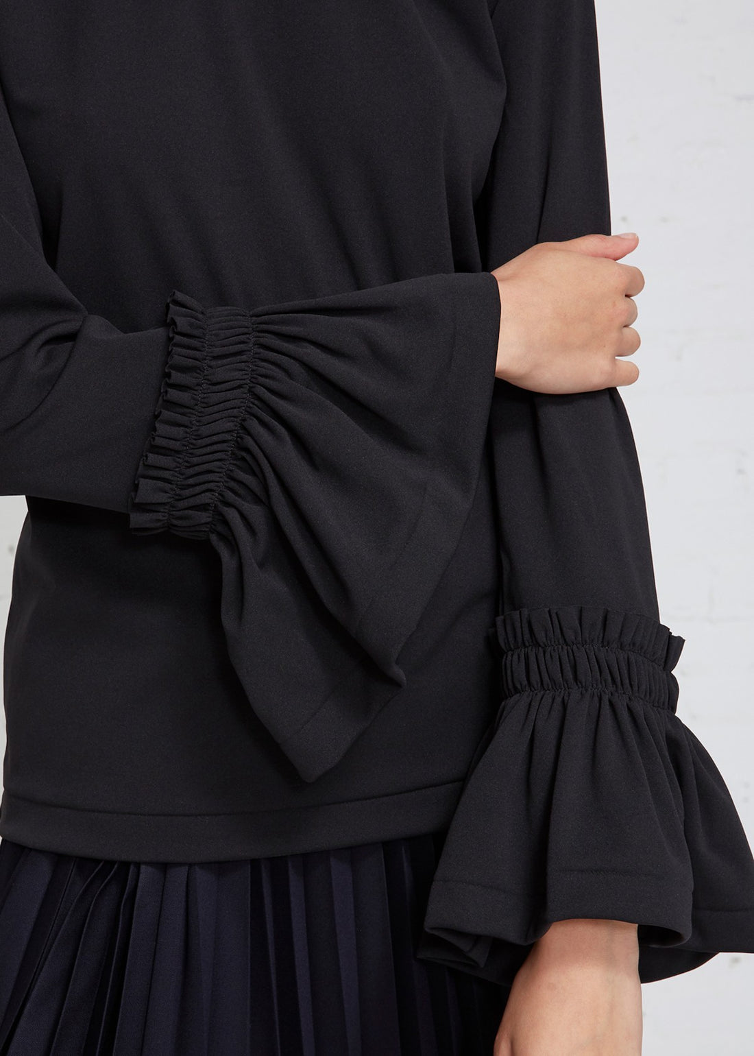 Comme des Garcons Black Shirt with Ruffle Cuffs - L – I MISS YOU VINTAGE