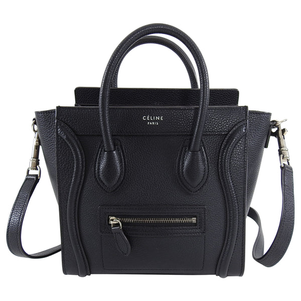 Celine Black Nano Mini Crossbody Phantom Luggage Tote Bag – I MISS YOU ...