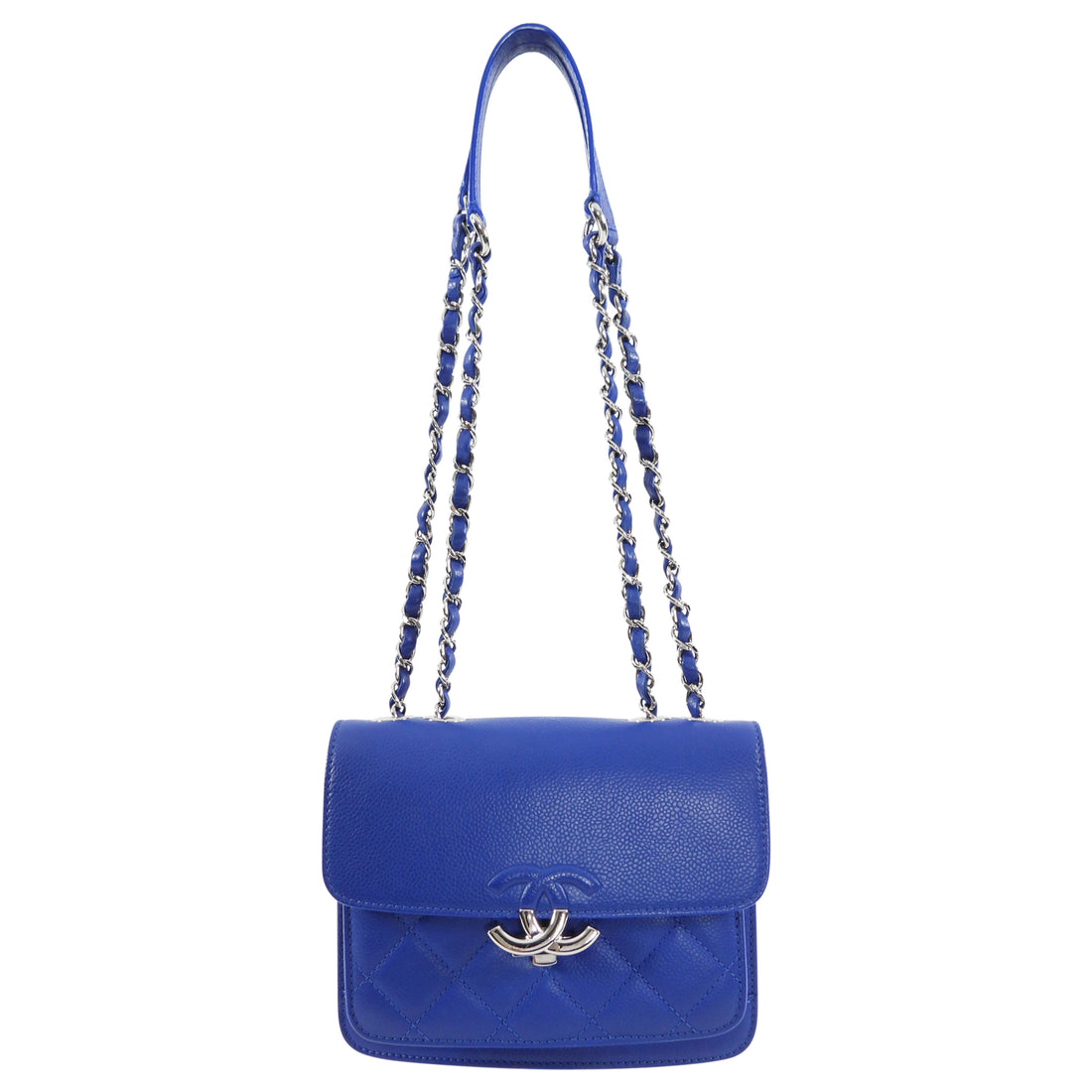 Chanel Cobalt Blue Small CC Box Chain Flap Bag – I MISS YOU VINTAGE